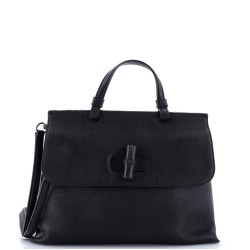 Bamboo Daily Top Handle Bag Leather Medium