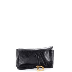 Saddle Double Buckle Belt Bag Leather