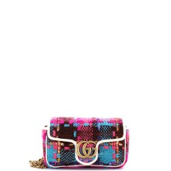 GG Marmont Flap Bag Tweed Super Mini