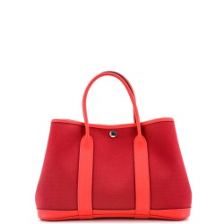 Garden Party Tote Toile and Leather 30