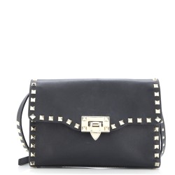 Rockstud Flip Lock Flap Bag Leather Medium