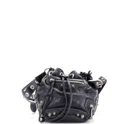 Le Cagole Giant Studs Bucket Bag Leather XS