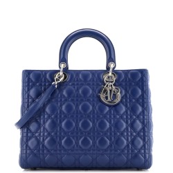 Vintage Lady Dior Bag Cannage Quilt Lambskin Large