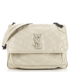 Niki Chain Flap Bag Matelasse Chevron Leather Medium