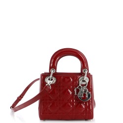 Lady Dior Bag Cannage Quilt Patent Mini