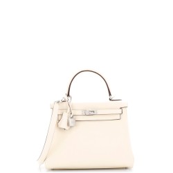 Kelly Handbag Light Swift with Palladium Hardware 25