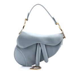Saddle Handbag Satin with Crystals Mini