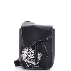 Stussy Saddle Messenger Pouch Leather with Applique