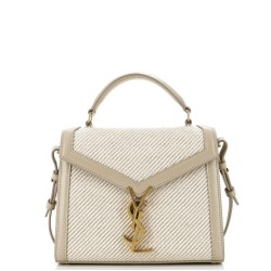Cassandra Top Handle Bag Canvas with Leather Mini