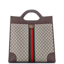 Ophidia Cut Out Handle Tote GG Coated Canvas Large