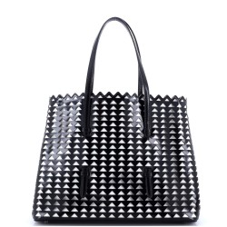 Open Tote Laser Cut Leather Medium