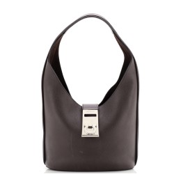 Gancini Buckle Hobo Leather Medium