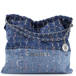 22 Chain Hobo Denim with Sequins Medium