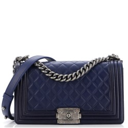 Boy Flap Bag Quilted Lambskin Old Medium