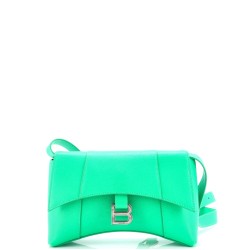 Downtown Soft Hourglass Shoulder Bag Leather Small