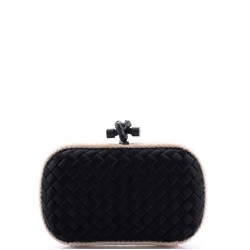 Box Knot Clutch Intrecciato Satin Small