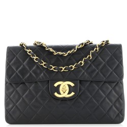 Vintage Classic Single Flap Bag Quilted Lambskin Maxi