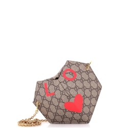 Valentine's Day Heart Bag Printed GG Coated Canvas Small