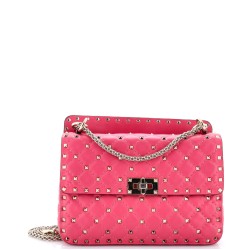 Rockstud Spike Flap Bag Quilted Leather Medium