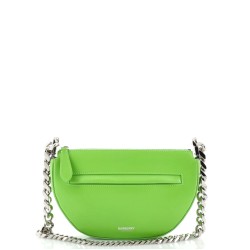 Olympia Zip Chain Shoulder Bag Leather Mini