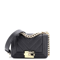 Boy Flap Bag Chevron Caviar Mini