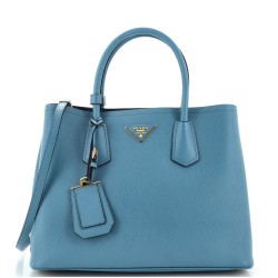 Cuir Double Tote Saffiano Leather Small