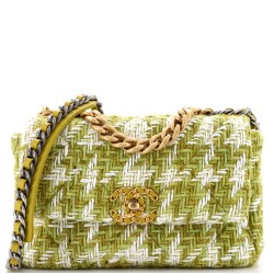 19 Flap Bag Quilted Tweed Medium