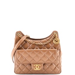 Wavy CC Hobo Quilted Crumpled Calfskin Medium