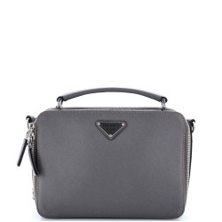 Brique Crossbody Bag Saffiano Leather Small