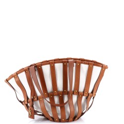 Beatrix Panier Cut Out Tote Canvas with Leather
