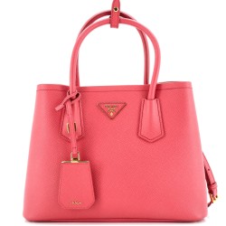 Cuir Double Tote Saffiano Leather Small