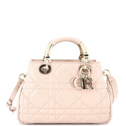 Lady 95.22 Bag Cannage Embossed Leather Small