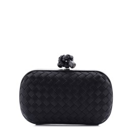 Box Knot Clutch Intrecciato Satin Small