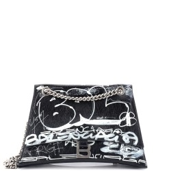 Graffiti Crush Chain Flap Bag Leather Medium