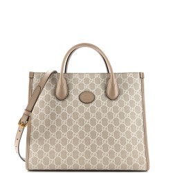 Interlocking G Tote GG Coated Canvas and Leather Small