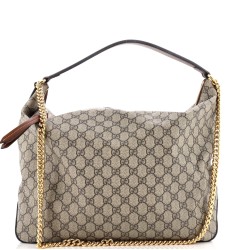 Chain Hobo GG Coated Canvas Large