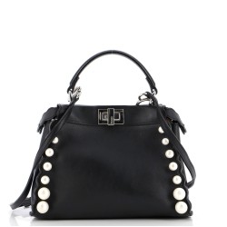 Peekaboo Bag Pearl Embellished Leather Mini