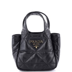 Flou Dynamique Open Tote Quilted Nappa Leather Small