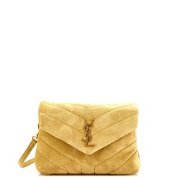 Loulou Shoulder Bag Matelasse Chevron Suede Toy