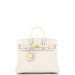 Birkin Handbag Light Swift with Gold Hardware 25