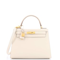 Kelly Handbag Light Epsom with Gold Hardware 28