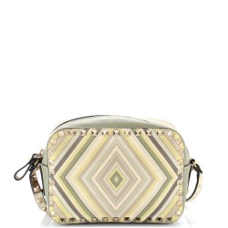 1975 Rockstud Camera Crossbody Bag Striped Leather