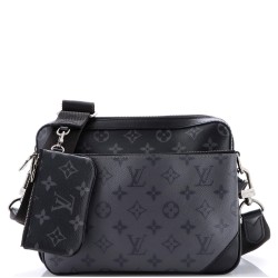 Trio Messenger Bag Reverse Monogram Eclipse Canvas