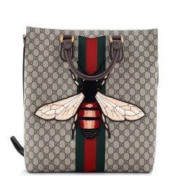 Animalier Bee Web Vertical Tote GG Coated Canvas Medium