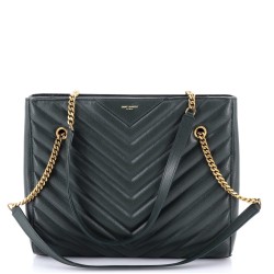 Tribeca Shopping Tote Matelasse Chevron Leather Medium