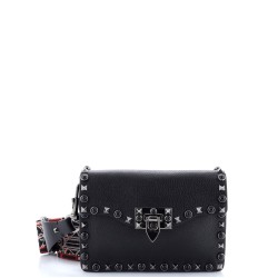 Rolling Rockstud Crossbody Bag Leather with Cabochons Small