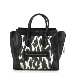 Luggage Bag Printed Canvas and Leather Mini