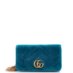 GG Marmont Chain Flap Bag Matelasse Velvet Mini