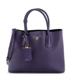 Cuir Double Tote Saffiano Leather Medium