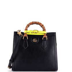 Diana NM Bamboo Handle Tote Leather Small